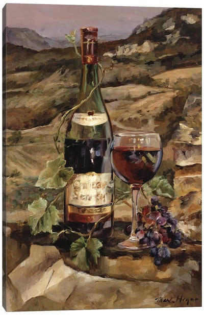 Tuscan Valley Red Canvas Art Print - Grape Art