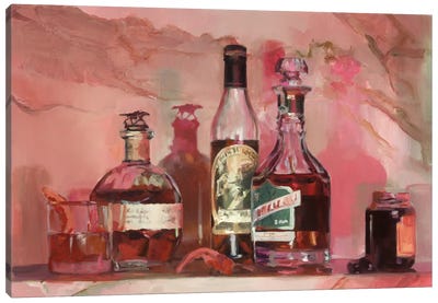 Collector's Bourbon Canvas Art Print - Liquor Art