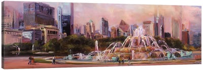 Buckingham Fountain Canvas Art Print - City Park Art