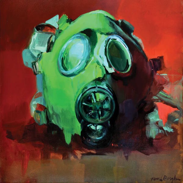 Gas Mask Original Color-Red And Green