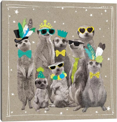 Fancy Pants Zoo I Canvas Art Print - Ferrets
