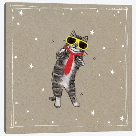 Fancy Pants Cats I Canvas Print #HGO28} by Hammond Gower Canvas Art