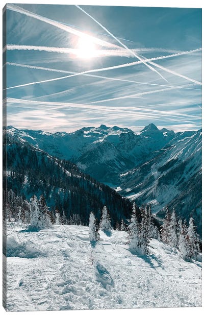 Austrian Alps In Winter Canvas Art Print - Austria Art