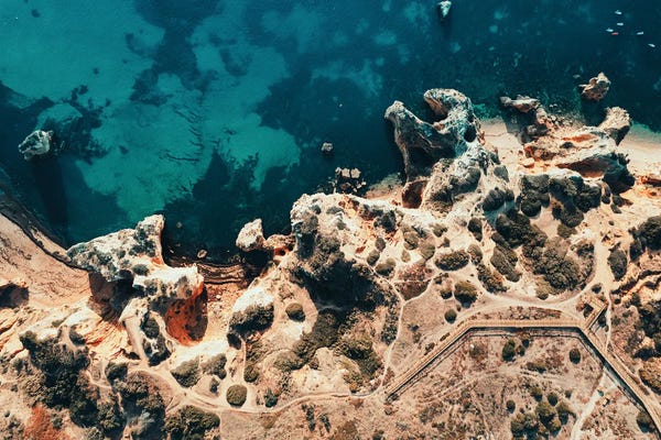 Aerial Beaches: Rocky Coast Line Lagos by Sebastian Hilgetag