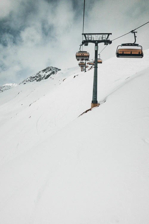 Riding The Lift In Winter