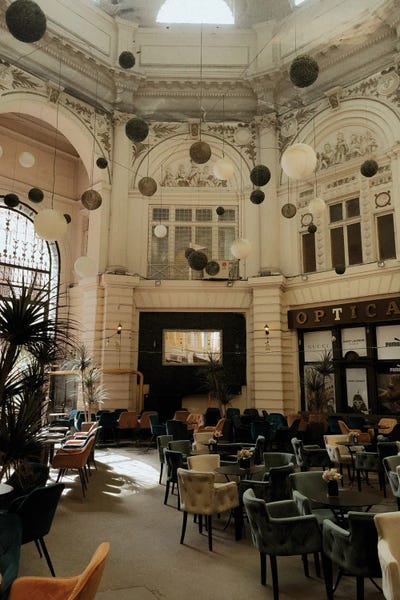 Sebastian Hilgetag: Cafe In Vintage Building by Sebastian Hilgetag