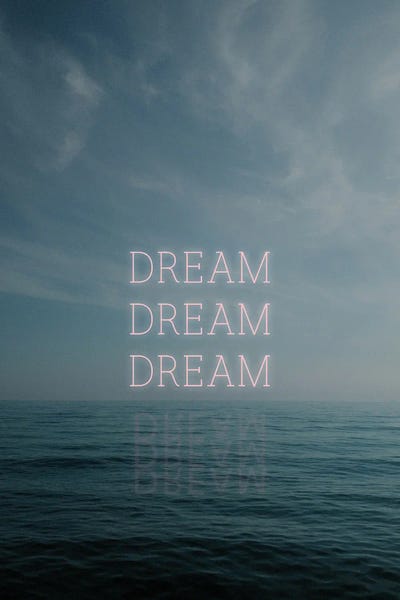 Neon Typography: Dream Dream Dream by Sebastian Hilgetag