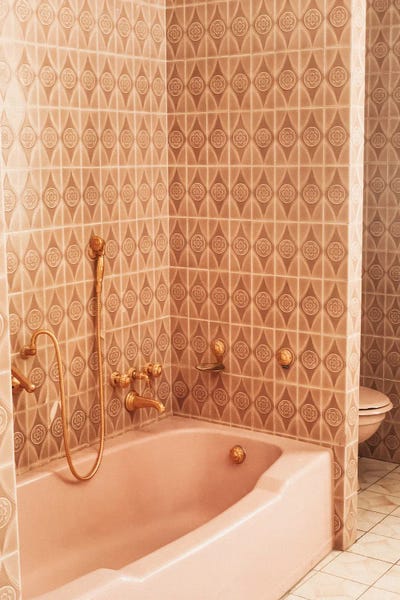 Sebastian Hilgetag: Pink And Golden Bathtub by Sebastian Hilgetag