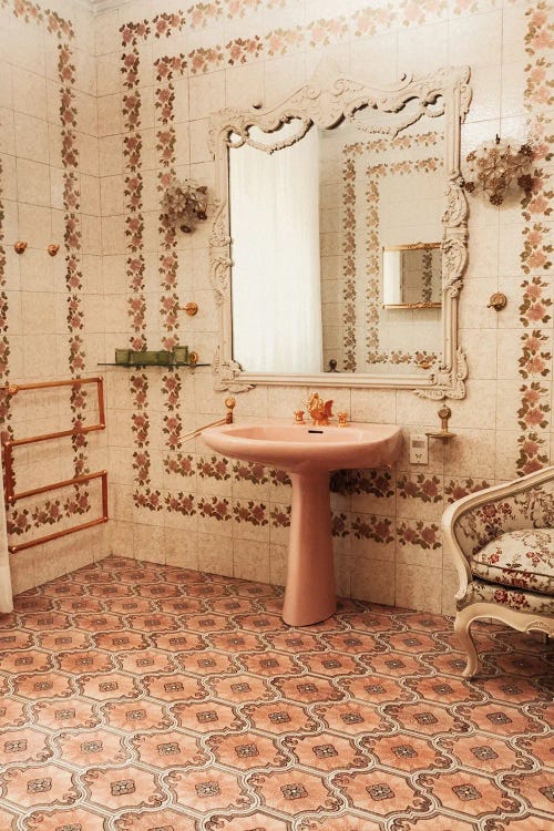 Pink And Golden Sink