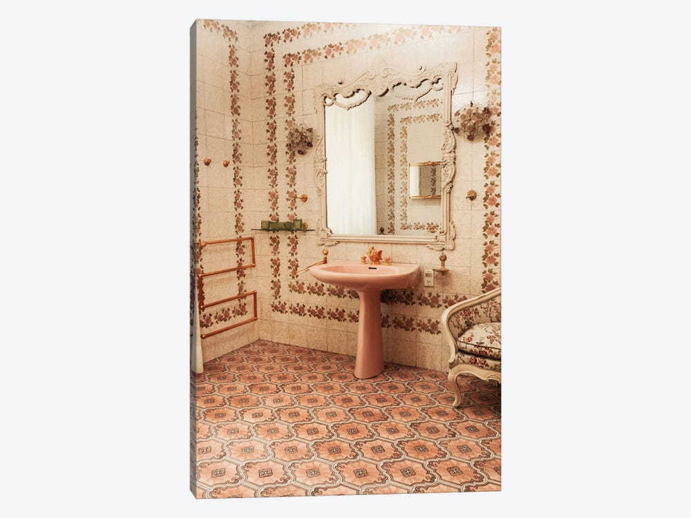 Pink And Golden Sink by Sebastian Hilgetag 1-piece Canvas Wall Art