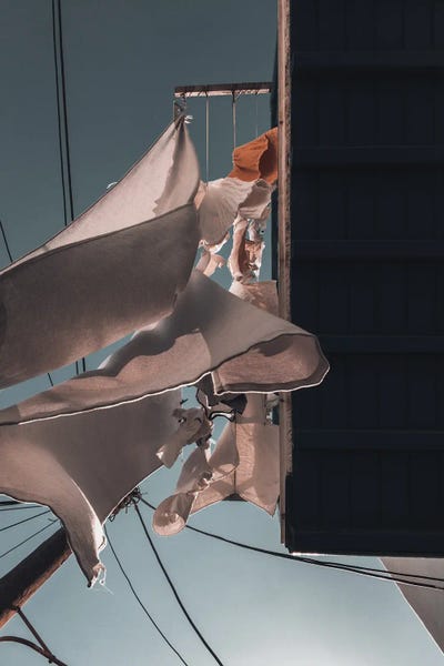 Drying Clothes by Sebastian Hilgetag framed canvas print