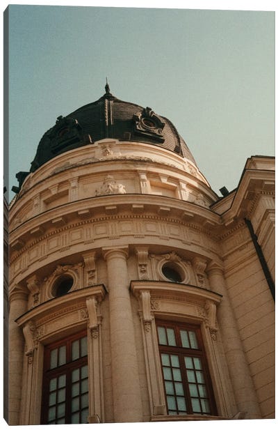 Analog Series - Architecture In Bucharest Canvas Art Print - Dome Art