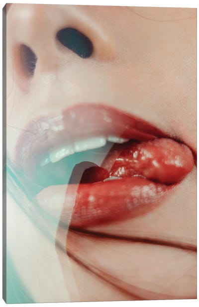 Mouth I Canvas Art Print - Hyperreal Photography