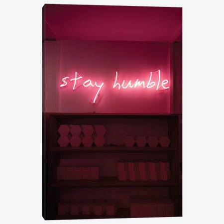 Quotes - Stay Humble Canvas Print #HGT85} by Sebastian Hilgetag Canvas Art