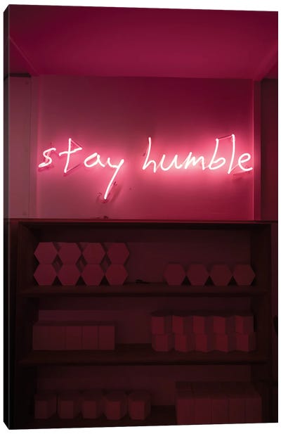 Quotes - Stay Humble Canvas Art Print - Sebastian Hilgetag