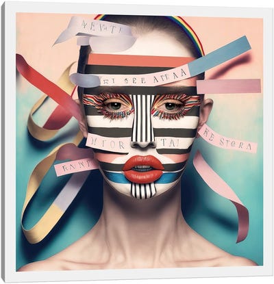 Ribbon Cage II Canvas Art Print - Pieced Together Portraits
