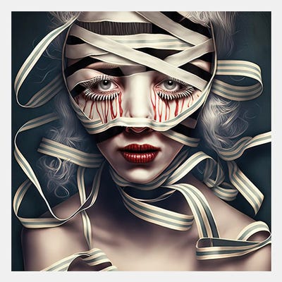 Ribbon Cage XVII by Hugo Valentine metal wall art