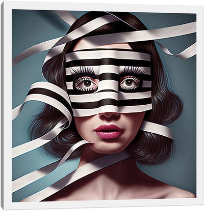 Ribbon Cage XX Canvas Art Print - Pieced Together Portraits