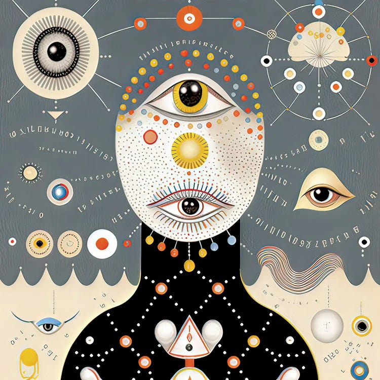 Astral Dreamers V by Hugo Valentine wall art