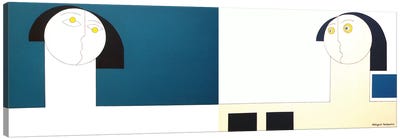 White Man Blue Man Canvas Art Print - Hildegarde Handsaeme