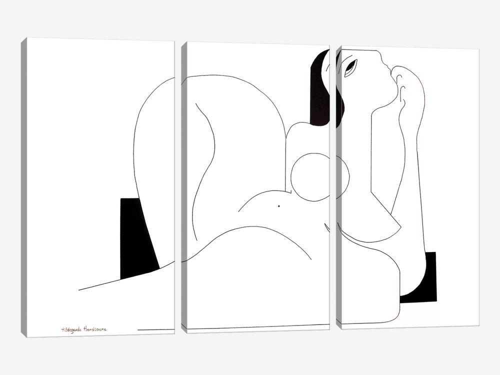 A Feminine Concept In 2119 by Hildegarde Handsaeme 3-piece Canvas Print