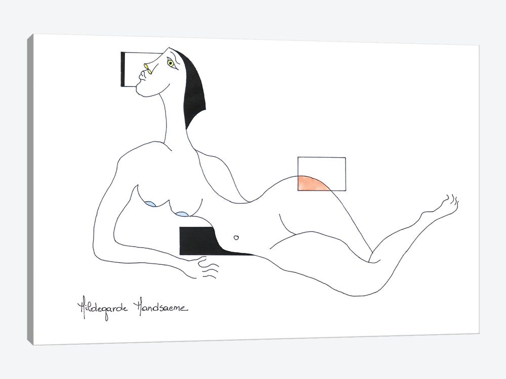 Position Féminin by Hildegarde Handsaeme 1-piece Canvas Art Print