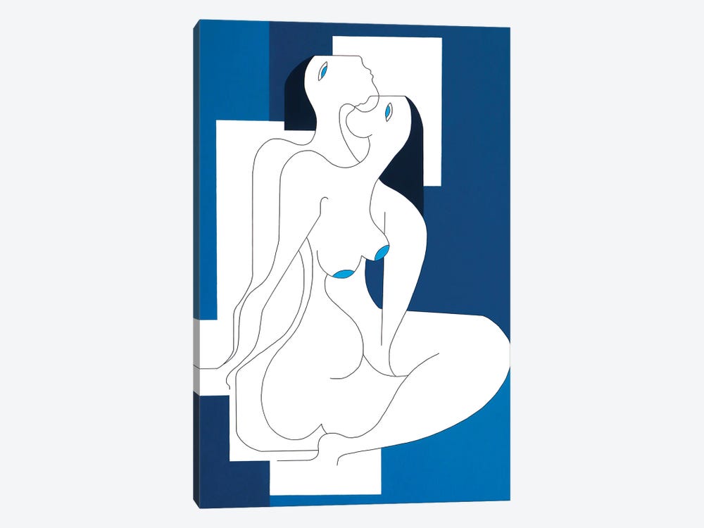 Relaxing Blues by Hildegarde Handsaeme 1-piece Canvas Print