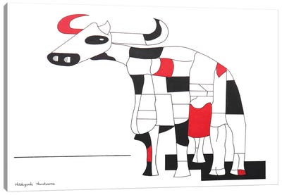 La Vache Canvas Art Print - Hildegarde Handsaeme
