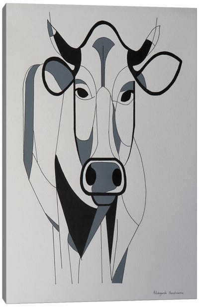 La Vache II Canvas Art Print - Hildegarde Handsaeme