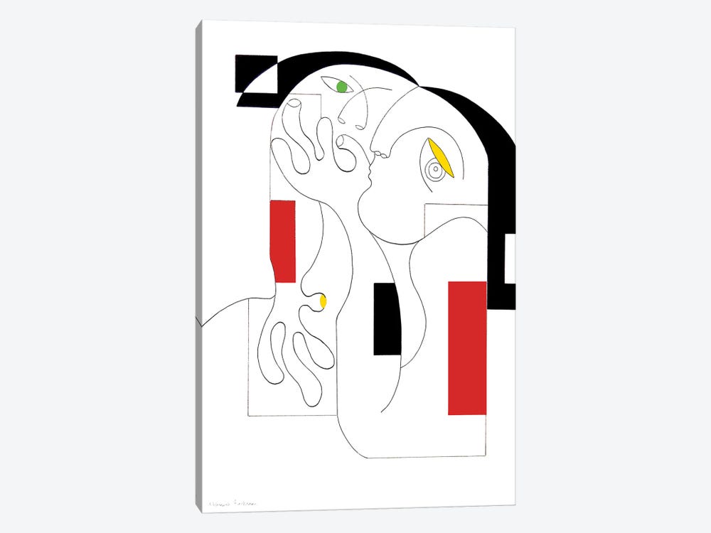 Anonymus With Colors by Hildegarde Handsaeme 1-piece Canvas Art Print
