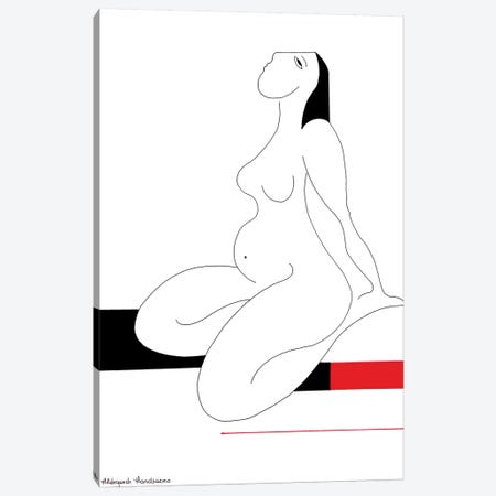 Repos With Red Canvas Print #HHA95} by Hildegarde Handsaeme Canvas Wall Art