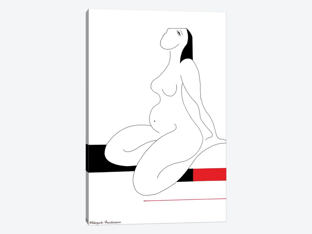 Repos With Red by Hildegarde Handsaeme 1-piece Canvas Art