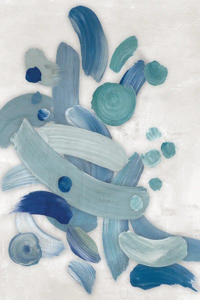 Brushstrokes In Cool Blues II