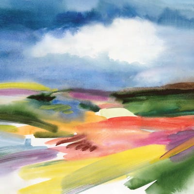 Colorful Landscape Under Vast Sky