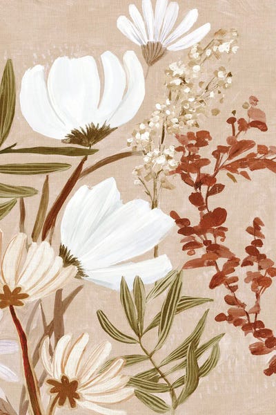 Delicate Blooms On Canvas I