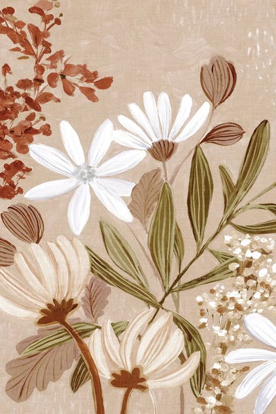Delicate Blooms On Canvas II