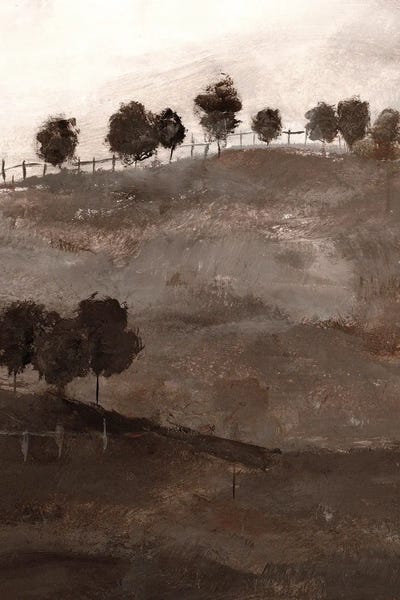 Misty Hills Under Dark Trees I