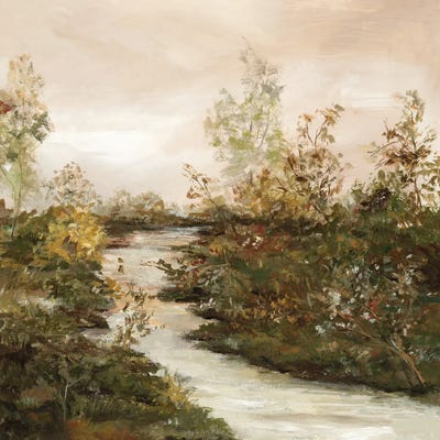 Serene River Through Autumn Foliage