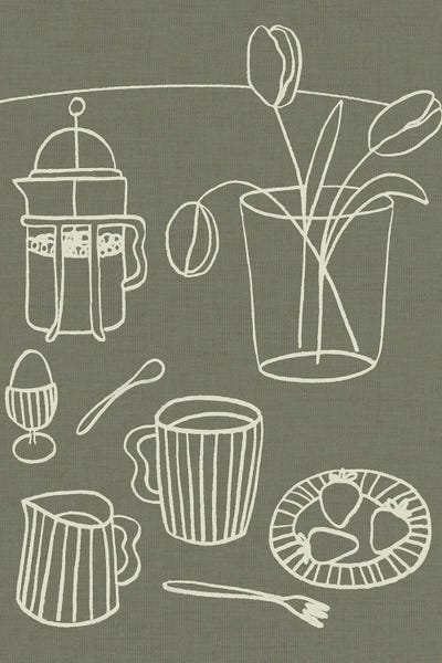 Hannah Dawson - Framed Fine Art Prints: Simple Morning Table Arrangement by Hannah Dawson