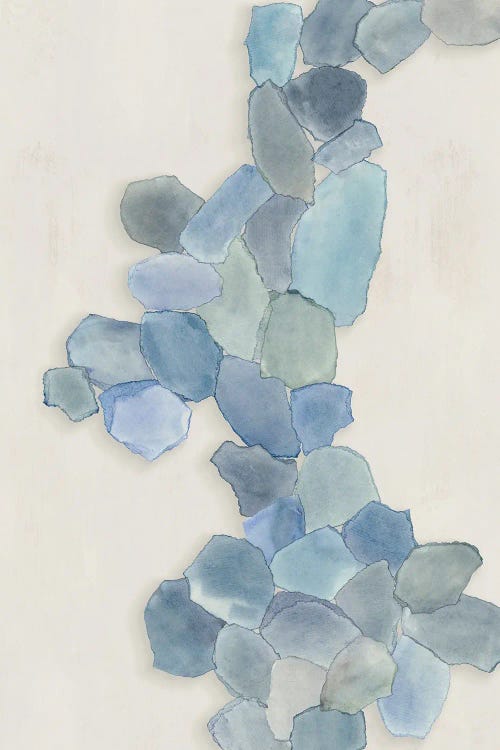 Soft Blue Mosaic Cascade by Hannah Dawson wall art