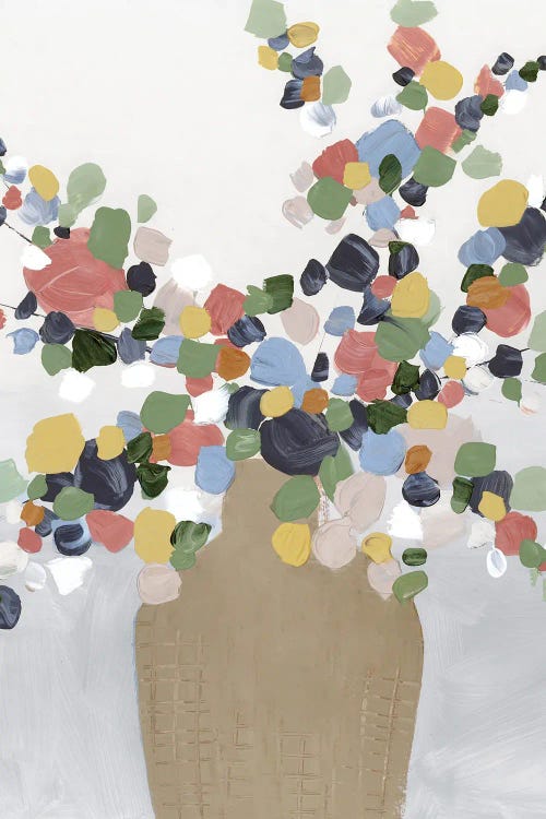 Colorful Blossoms In A Vase