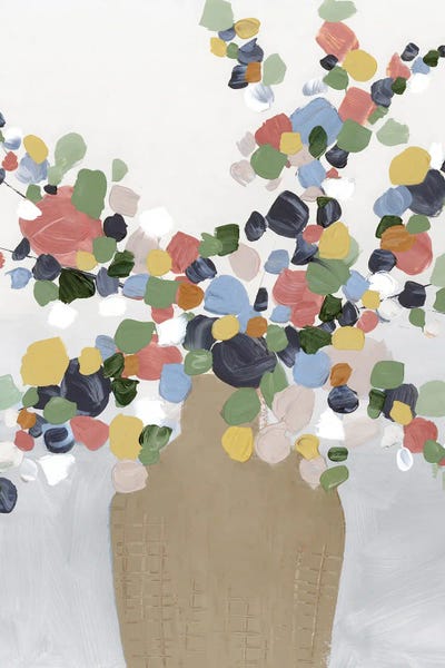 Colorful Blossoms In A Vase