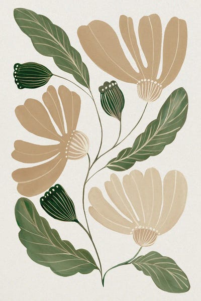 Botanical Harmony In Earth Tones I