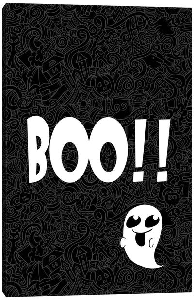 BOO!!! Canvas Art Print - Halloween Hoots