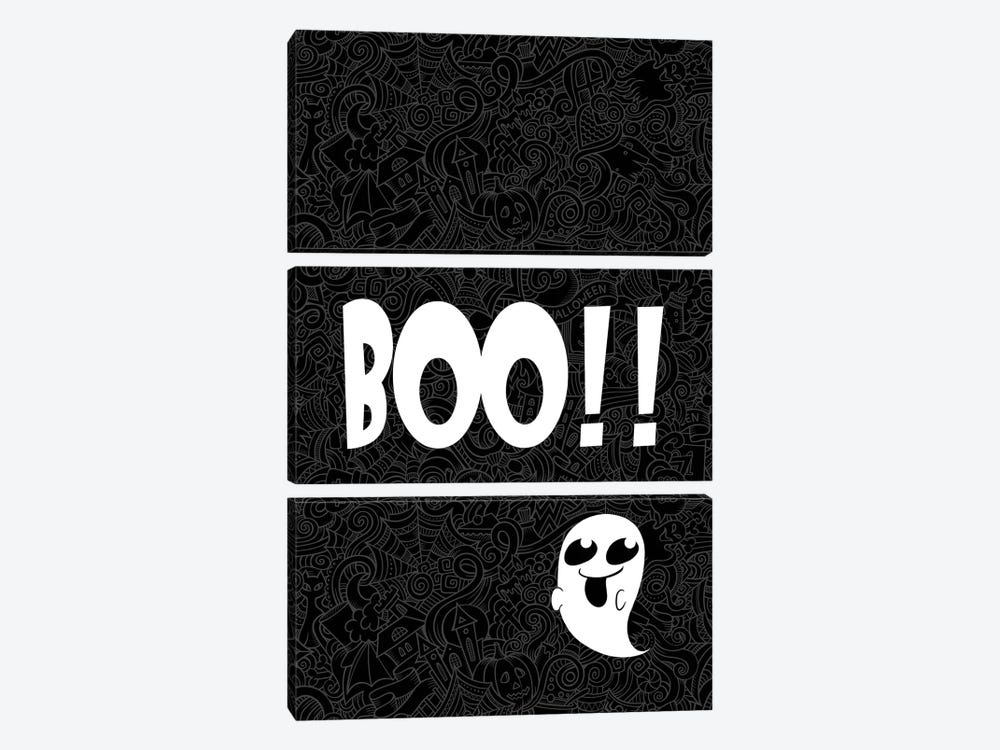 BOO!!! by 5by5collective 3-piece Canvas Print