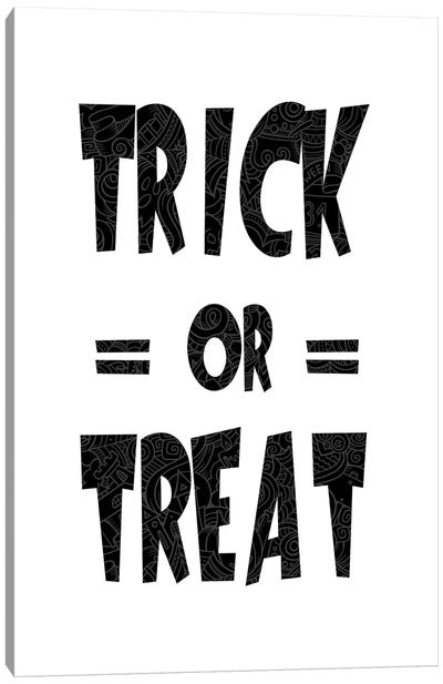 Trick Or Treat On B&W Canvas Art Print - 5x5 Halloween Collections