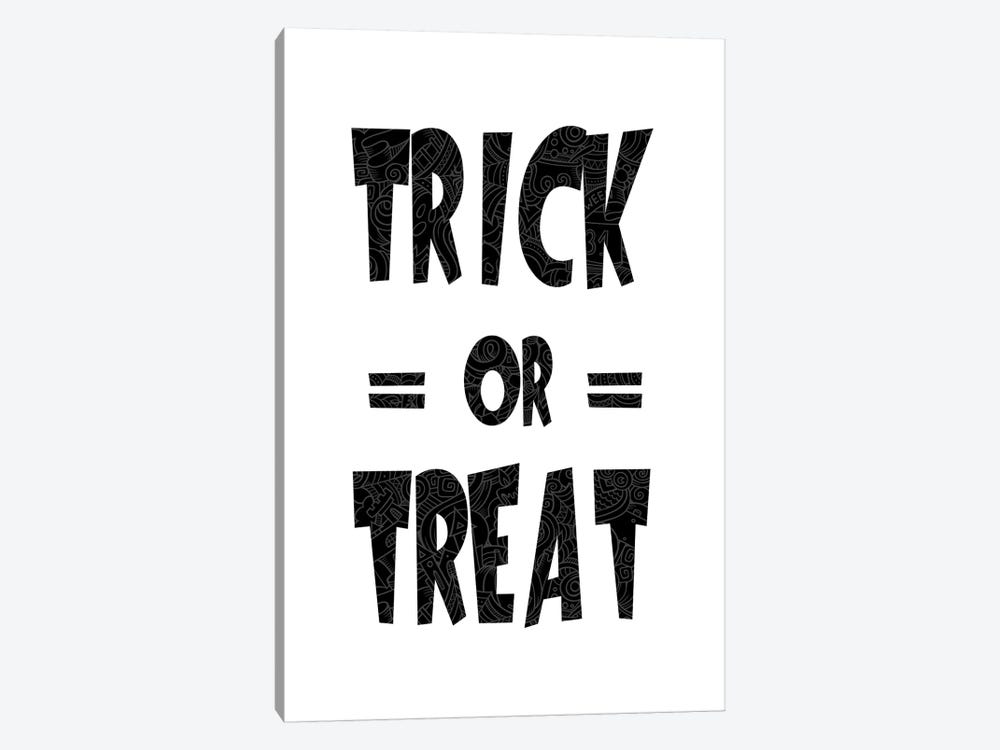Trick Or Treat On B&W by 5by5collective 1-piece Art Print