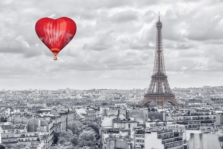 Paris Love Baloon by Heather Grey wall art