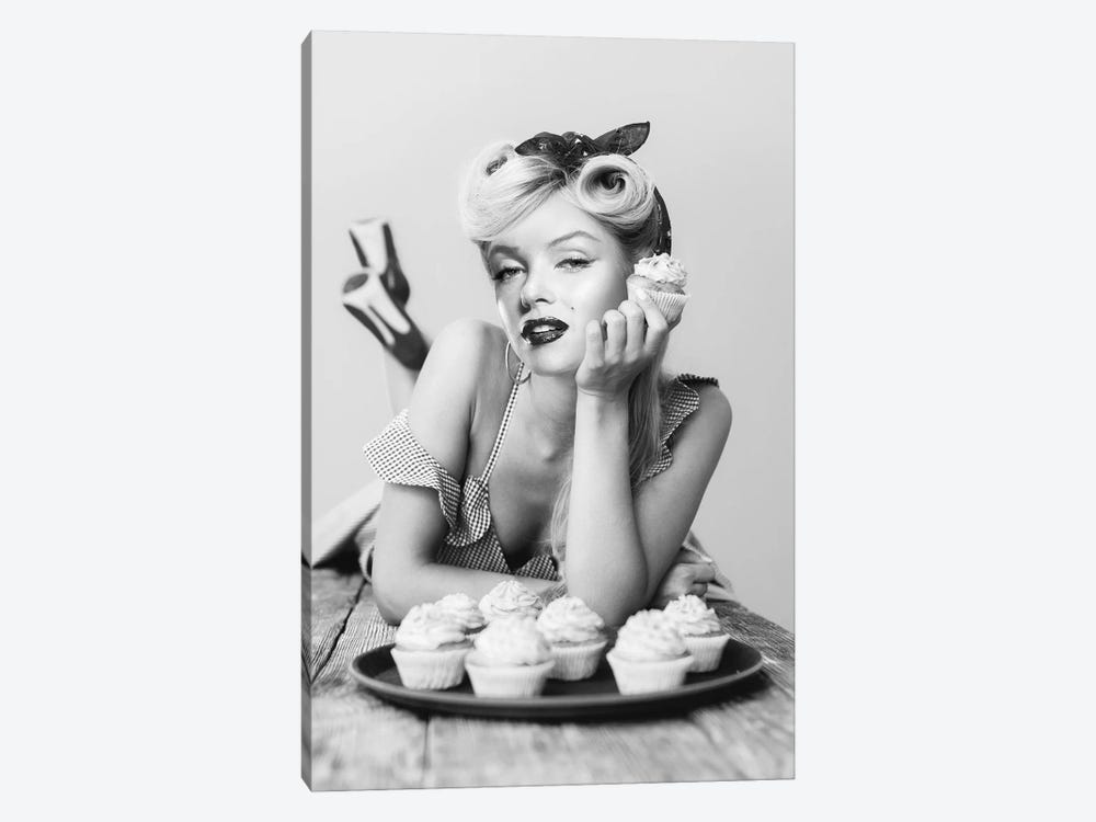 Cupcakes And Marilyn by Heather Grey 1-piece Canvas Art Print