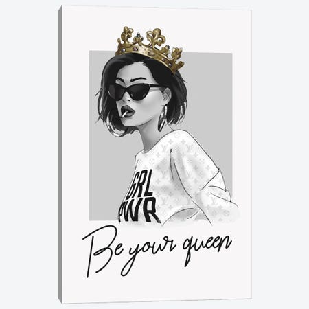 Be Your Queen Canvas Print #HHP1} by Heather Grey Canvas Print